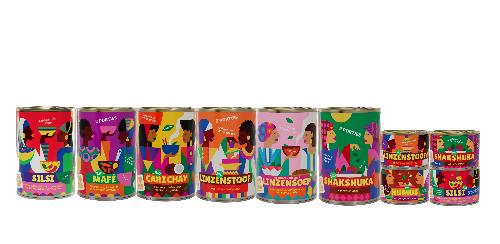 Mixblik blikken banner. Alle blikken op een rij